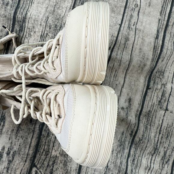 Authentic Dr. Martens Combs Tech II Utility Mens 8 Women’s 9 Off White Boots - Picture 7 of 9